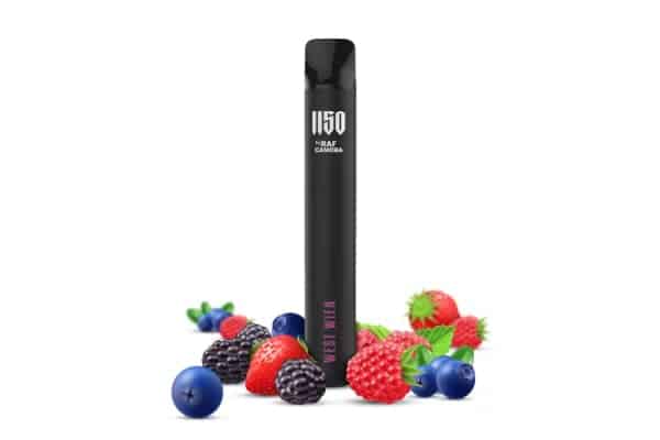 1150 Vape by Raf Camora - Einweg E-Shisha E-Zigarette Vape mit Nikotin -  WEST WIEN - Mixberry 10er Pack