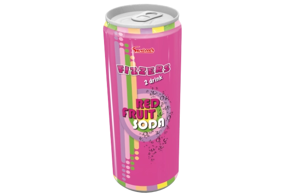 FIZZERS Red Fruits Soda Drink 24x 330ml Dose