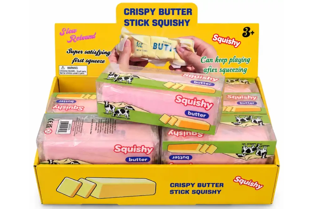 Crispy Butter Stick Squishy Rosa 14cm